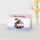 ベビー初誕生日 カード (黄色い花)