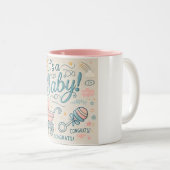 ベビー到着マグ | 新しい親おめでとう ツートーンマグカップ (正面右)