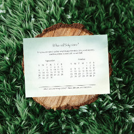 ベビー到着予測エレガントグリーンホワイトローズ