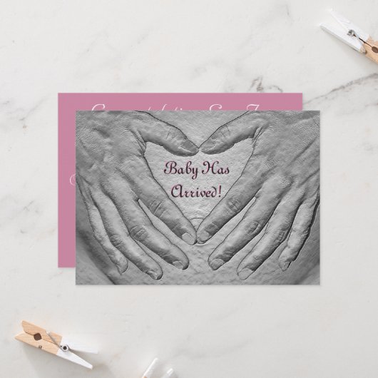 ベビー到着 カード (正面/裏面インサイチュ)