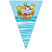 ベビー動物とのノアの箱舟のテーマ バンティングフラッグ (第2の旗)