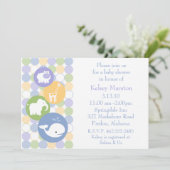 ベビー動物のベビーシャワーの招待状 招待状 (スタンド正面)