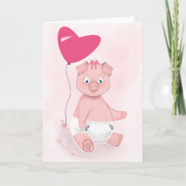 ベビー動物の挨拶状 カード