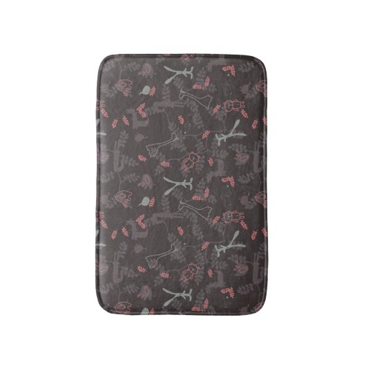 ベビー動物1を表示するパターン バスマット (正面縦)