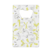 ベビー動物2を表示するパターン クレジットカード栓抜き (正面)