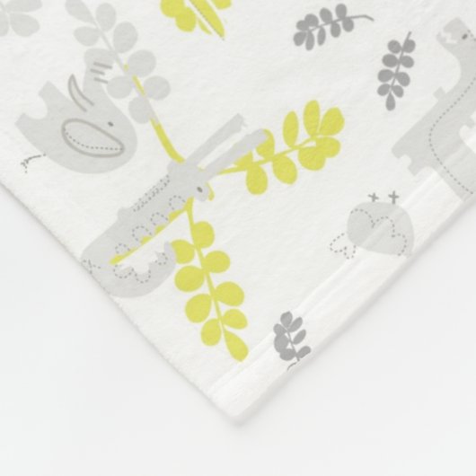 ベビー動物2を表示するパターン フリースブランケット (角)