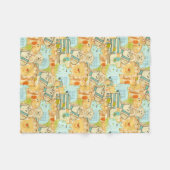 ベビー動物 フリースブランケット (正面(横))