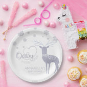 ベビー北欧の冬のベビーシャワー外は寒い ペーパープレート (パーティー)