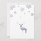 ベビー北欧トナカイの赤ちゃんシャワー外は寒い 招待状 (裏面)