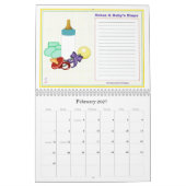 ベビー及び家族のための小さな進歩のカレンダー(一般的な) カレンダー (2月 2027)