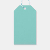 ベビー及び株式会社ティール(緑がかった色)ブルーベビーシャワーパーティーギフトラベル ギフトタグ (裏面)