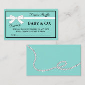 ベビー及びCOのシャワーのティアラのパーティーのおむつのラッフルカード 紹介カード (正面/裏面)