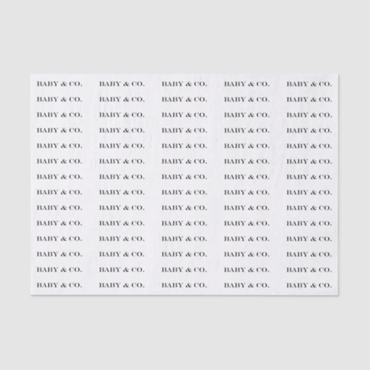 ベビー及びCO.のベビーシャワーのギフトバッグのティッシュペーパー 薄葉紙 (正面)