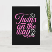 ベビー双子妊娠告知引用文贈答品 カード (正面)