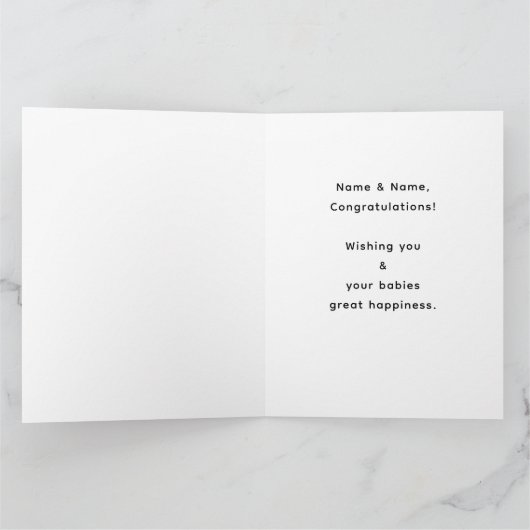 ベビー双子 カード (内部)