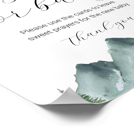 ベビー台座標識用祈りの言葉 ポスター (角)