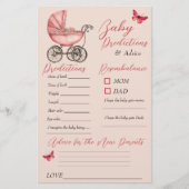 ベビー台車赤ちゃんシャワー予測アドバイスカード (正面)