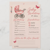 ベビー台車赤ちゃんシャワー予測アドバイスカード (正面/裏面)