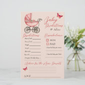 ベビー台車赤ちゃんシャワー予測アドバイスカード (スタンド正面)