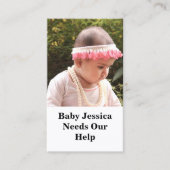 ベビー名が必要救済QRコードカード 名刺 (正面)