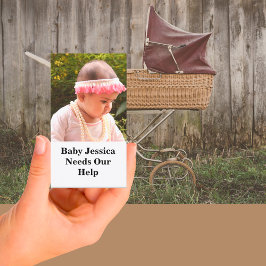 ベビー名が必要救済QRコードカード 名刺