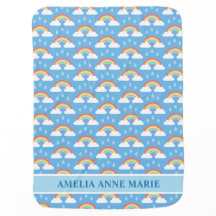 ベビー名と虹の雨の雲の青