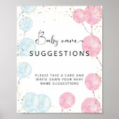 ベビー名の候補の性別によるポスターの表示 ポスター (正面)