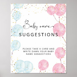 ベビー名の候補の性別によるポスターの表示 ポスター