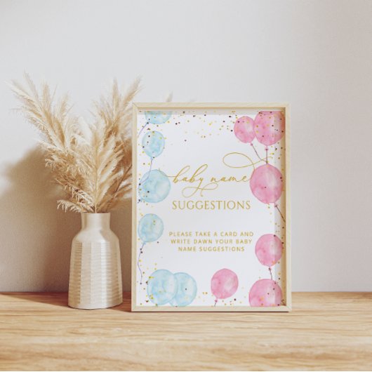 ベビー名の候補の性別によるポスターの表示 ポスター