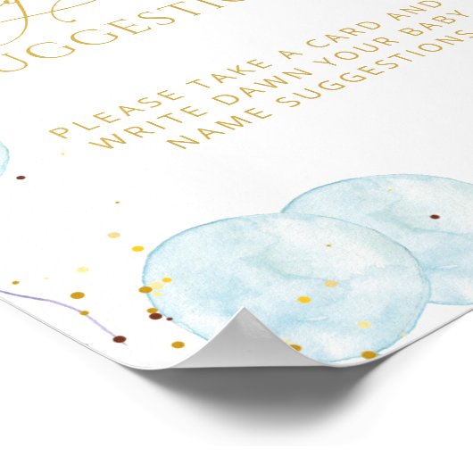 ベビー名の候補の性別によるポスターの表示 ポスター (角)