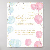 ベビー名の候補の性別によるポスターの表示 ポスター (正面)