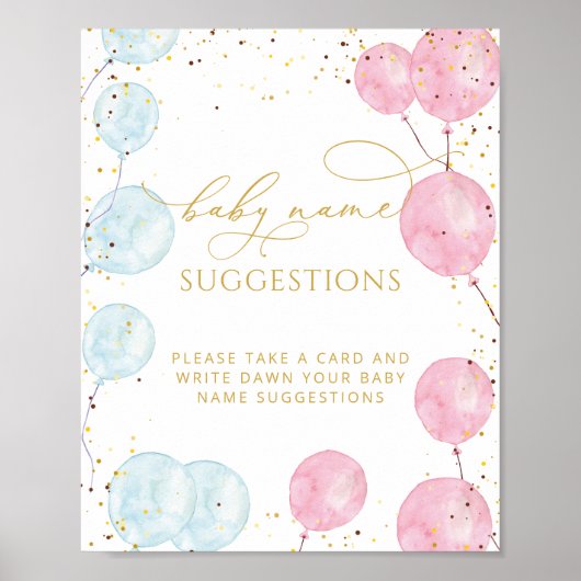 ベビー名の候補の性別によるポスターの表示 ポスター (正面)