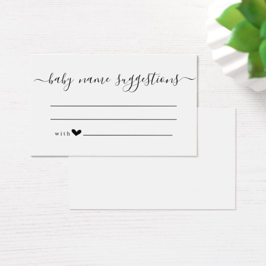 ベビー名の候補カード（赤ちゃんシャワー用） (デスク)