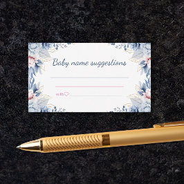 ベビー名の提案フローラベビーシャワー エンクロージャーカード