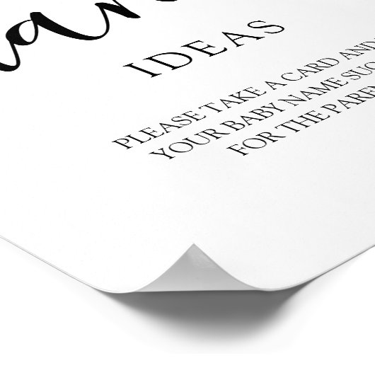 ベビー名アイディアゲームサイン ポスター (角)