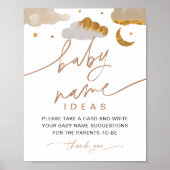 ベビー名アイディアトゥインクルリトルスターベビーシャワー ポスター (正面)