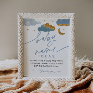 ベビー名アイディアトゥインクルリトルスターベビーシャワー ポスター
