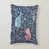 ベビー名アンダーザシー海動物子供部屋 アクセントクッション (裏面(縦))