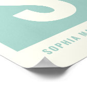 ベビー名カスタム子供部屋ウォールデコーモノグラムプリント ポスター (角)