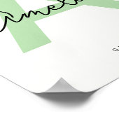 ベビー名カスタム子供部屋モノグラムレターキッズルーム ポスター (角)