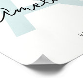 ベビー名カスタム子供部屋モノグラムレターキッズルーム ポスター (角)