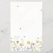 ベビー名ゲーム蜂ワイルドフラワーベイビーシャワーゲーム チラシ (裏面)