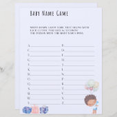 ベビー名ゲーム赤ちゃんシャワーゲーム (正面/裏面)
