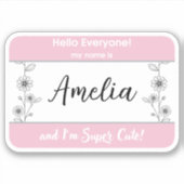 ベビー名タグ病院名生まれたばかりの記号ID シール (正面)