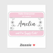 ベビー名タグ病院名生まれたばかりの記号ID シール (シート)