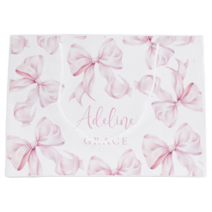 ベビー名ピンクボウ抱き枕 ラージペーパーバッグ