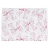 ベビー名ピンクボウ抱き枕 ラージペーパーバッグ (裏面)