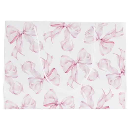 ベビー名ピンクボウ抱き枕 ラージペーパーバッグ (裏面)