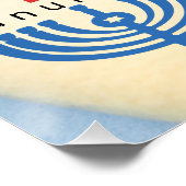 ベビー名ファーストハヌカー（ユダヤ教）メノラーフェスティバルライト ポスター (コーナー)