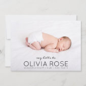 ベビー名フォトコラージュモダンベビー誕生発表 案内状 (正面)